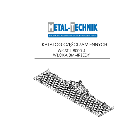 Katalog części zamiennych Włóka łąkowa łamana 8000-3